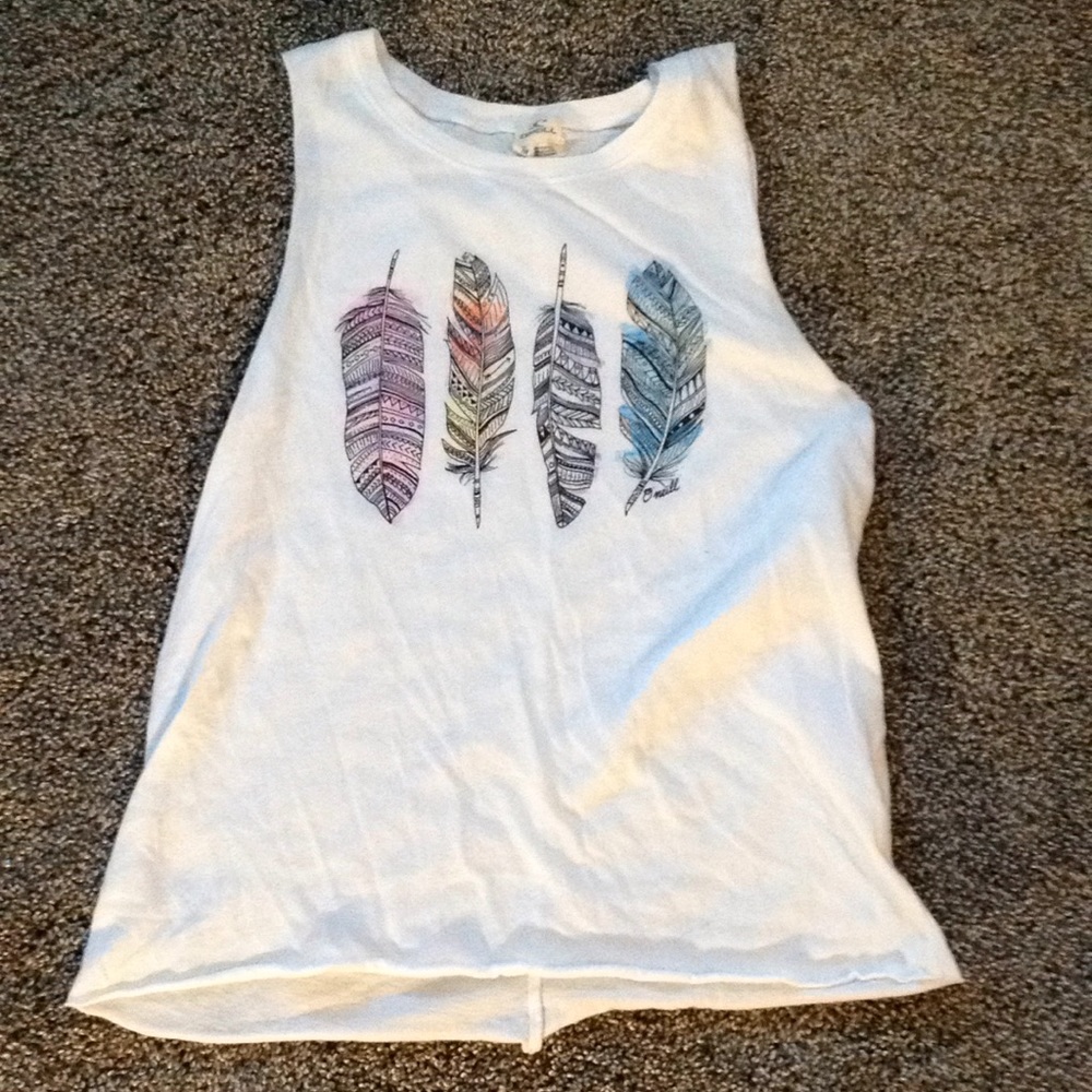 White feather kids tank top.